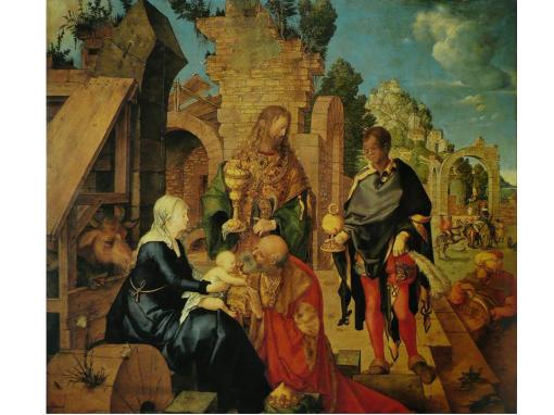 Adorația Regilor-Magi, ulei pe lemn, 1504, Albrecht Dürer